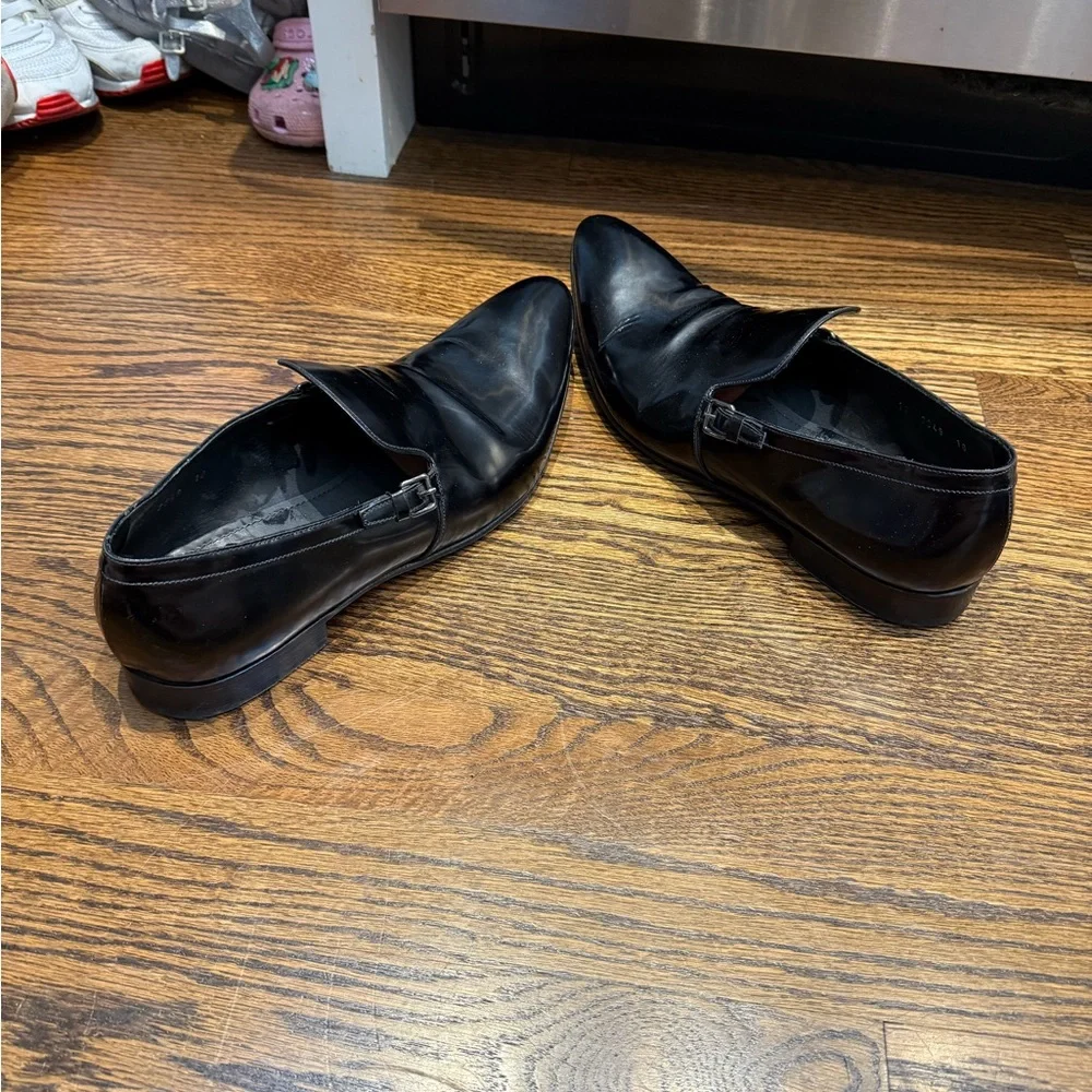 Prada Men's Shiny Black Slip-On Loafers - Picture 3 of 6